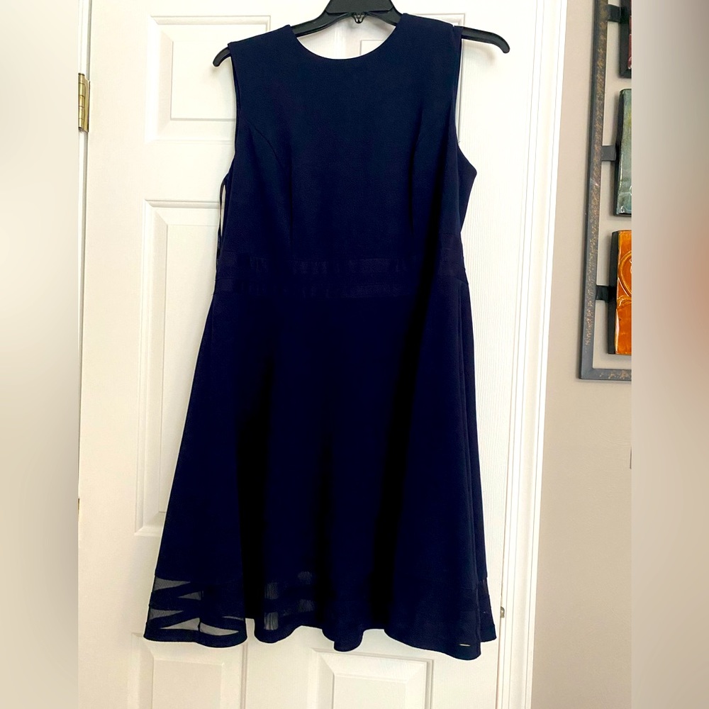 Navy Blue Calvin Klein Sleeveless Dress Sz14W